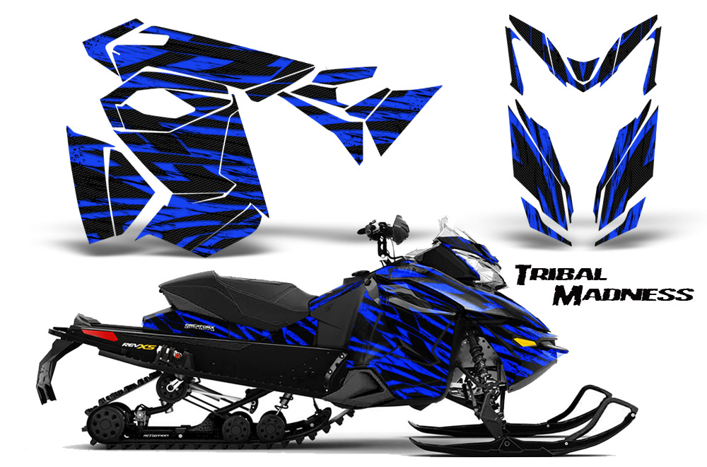 Skidoo Rev XS Graphics Kit Tribal Madness Blue